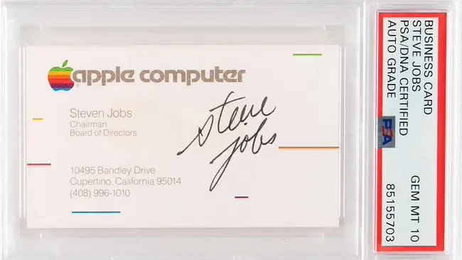 Apple’s Steve Jobs’ Signed Business Card Fetches $181,183 in an Auction - Apple - News