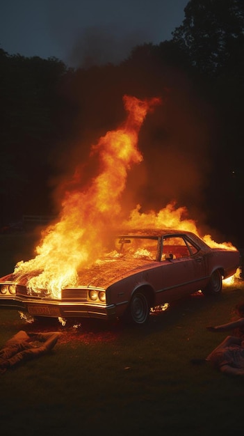 Tesla Model Y goes up in flames & burns completely while charging at a supercharging station